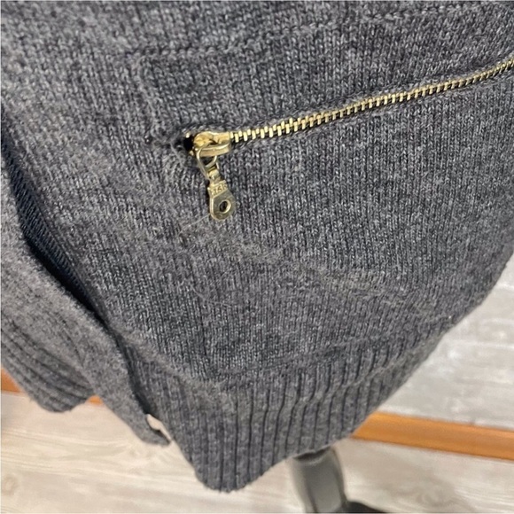 BCBGeneration Charcoal Grey Zip Up Sweater - Picture 4 of 7